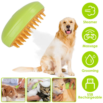 3 In 1 Cat Grooming Steam Brush Hair Brush