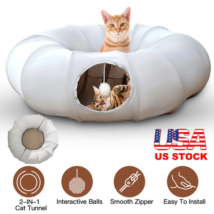 Indoor Cat Tunnel Bed