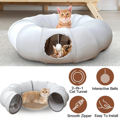 Indoor Cat Tunnel Bed