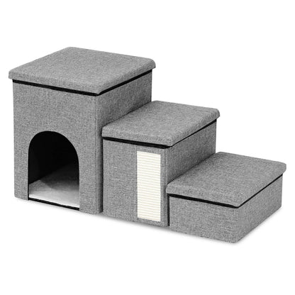 3 Step Pet Stair 4-IN-1 Foldable Dog Ramp